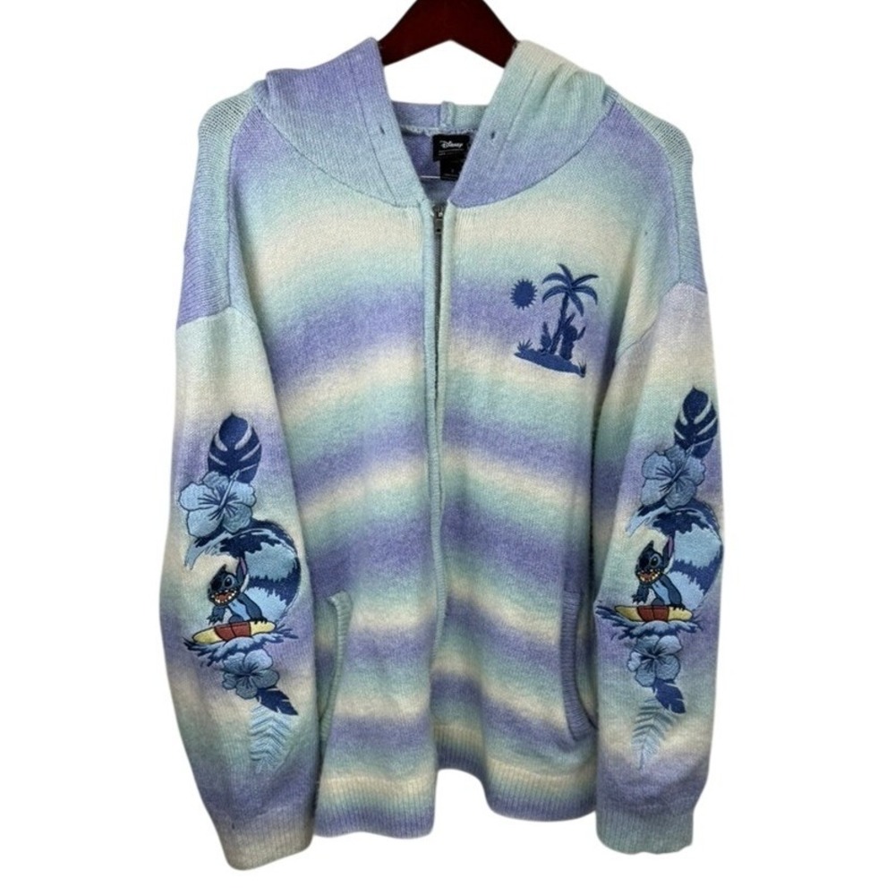 Disney Her Universe Lilo & Stitch Zip Up Hooded Sweater Womens 3X READ